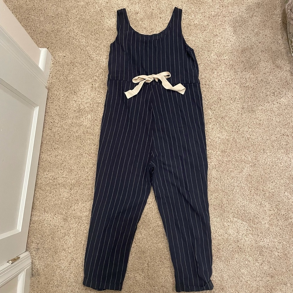 Annabelle Pinstriped Sleeveless Romper